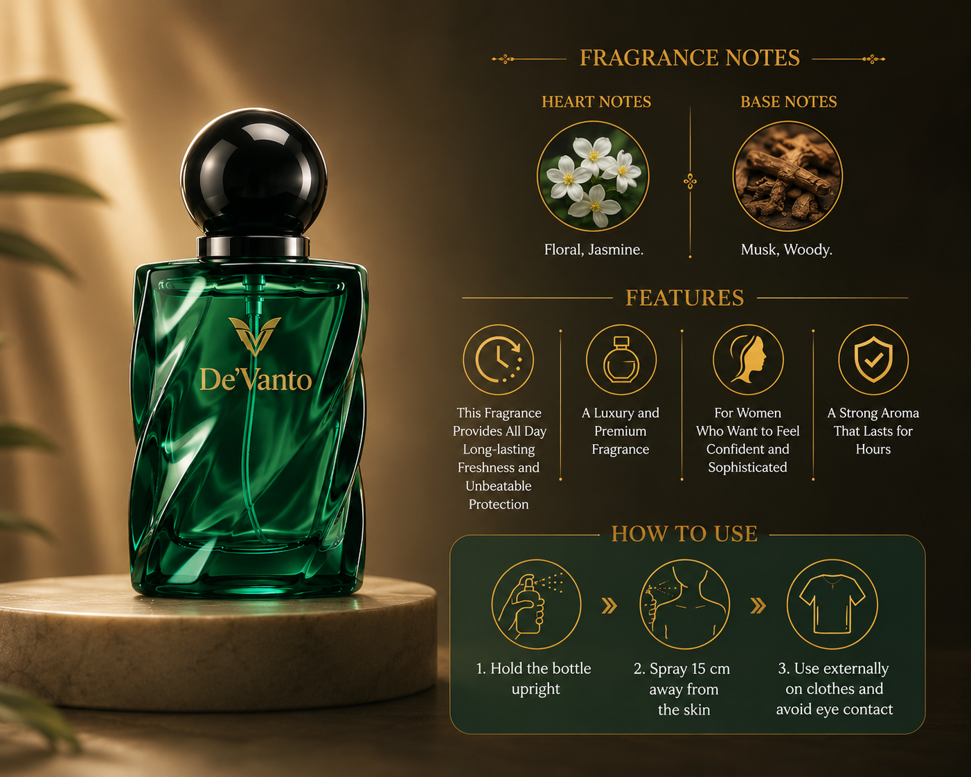Secret Crush | De'Vanto Perfume for Females | 30ml
