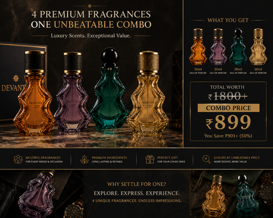 De'vanto Best Selling Unisex Combo | 30ml x 4 bottles combo for Mens & Women