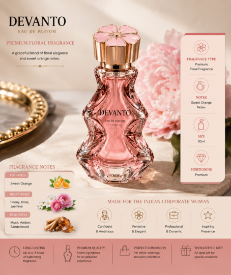 The Feminin Aura | De'Vanto Bold Women Perfume | 30ml